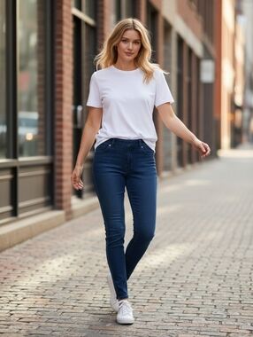 Women's Chico's Platinum Skinny Denim Jeans Size 00 Regular New